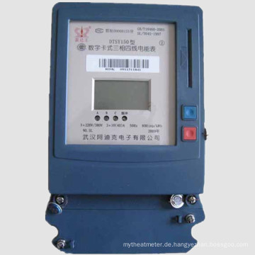 Drei-Phasen-Vier-Drähte Smart Card Prepaid Electric Meter